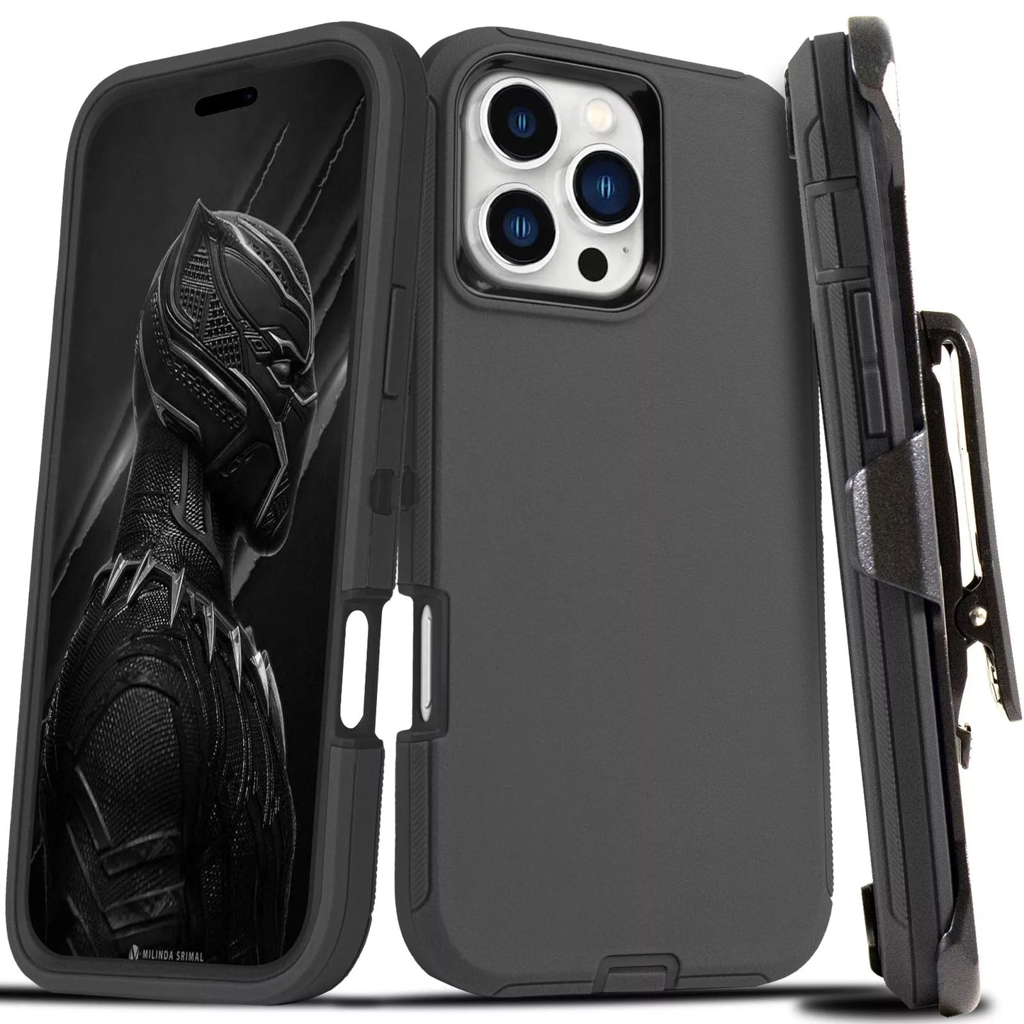 iPhone Shockproof Heavy Duty Defender Case Cover with Belt Clip