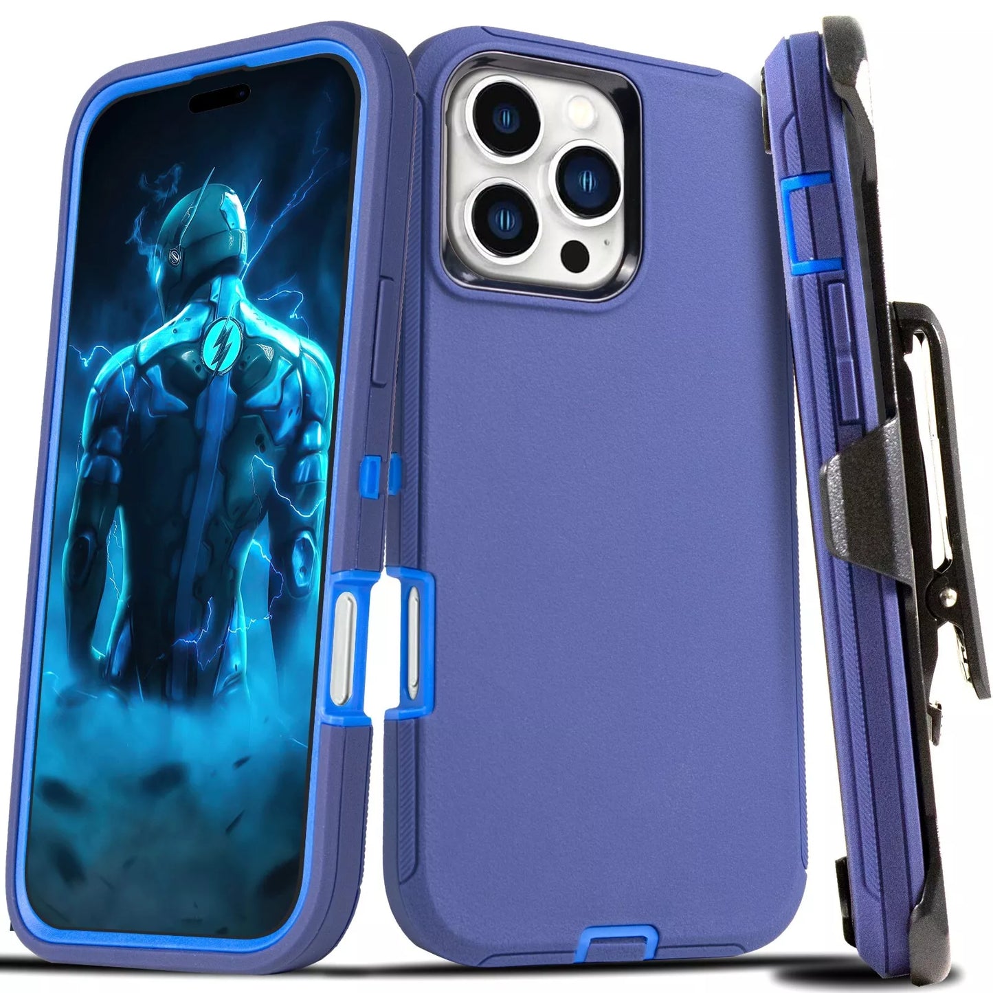 iPhone Shockproof Heavy Duty Defender Case Cover with Belt Clip