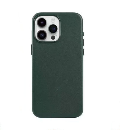 iPhone Leather MagSafe Hard TPU Case